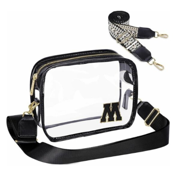 Stadium-Approved Clear Initial Purse, Crossbody Bag Events, Concert and Sports - Picture 5 of 6
